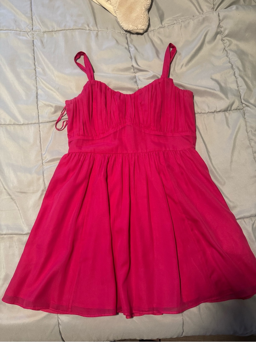 Abercrombie & Fitch Bright Hot Pink Spaghetti Strap Dress